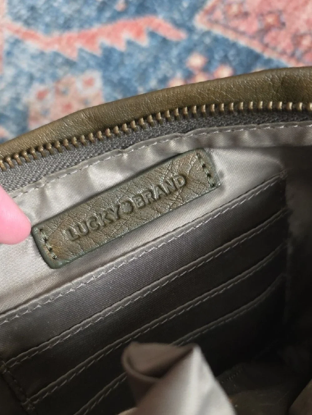 Lucky Brand Olive Crossbody Shoulder Bag